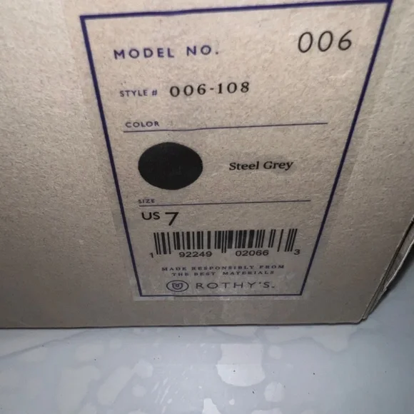 Rothy’s slip on shoes size us 7 Steel Grey spring summer comfortable - Picture 3 of 3